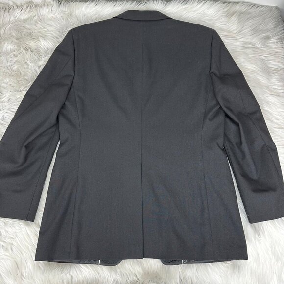 After Six Men's Black Formal One Button Minimalist Tuxedo Prom Suit Coat 41 S - Picture 4 of 10